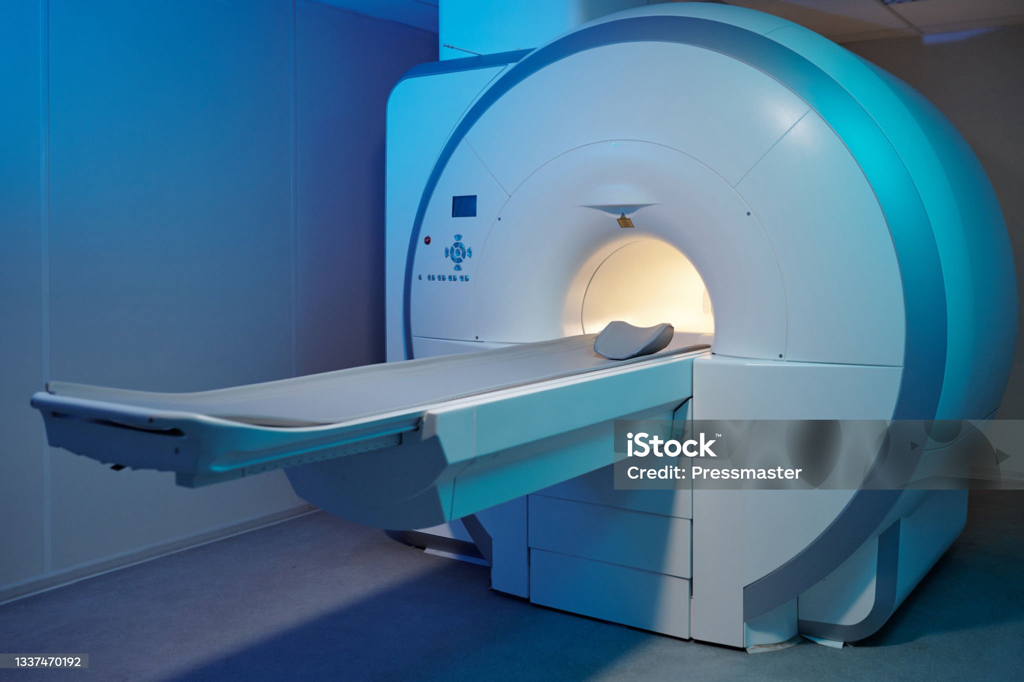 Modern MRI scanning equipment used in medical imaging